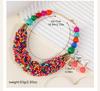 Bohemian Multi-Layer Beaded Necklace Set: Cross Weave & Retro Ethnic Style for Women