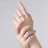 Buyee 925 Silver Thin Ring Light White Zircon Wedding Jewelry For Women Men Fashion Gift with Box