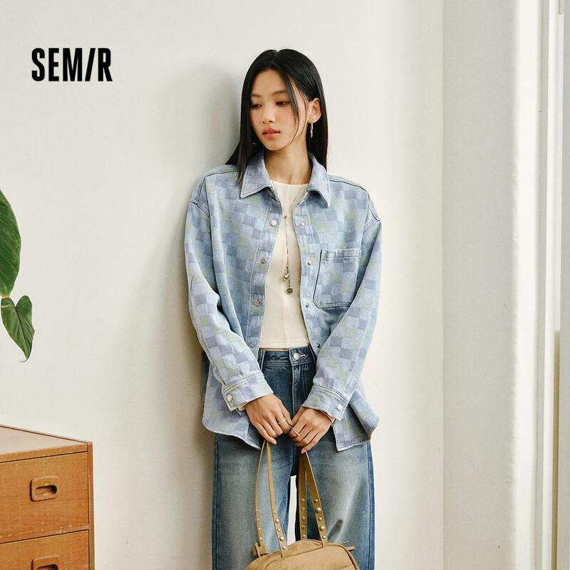 

Semir Women s Mid-Length Oversized Denim Shirt M