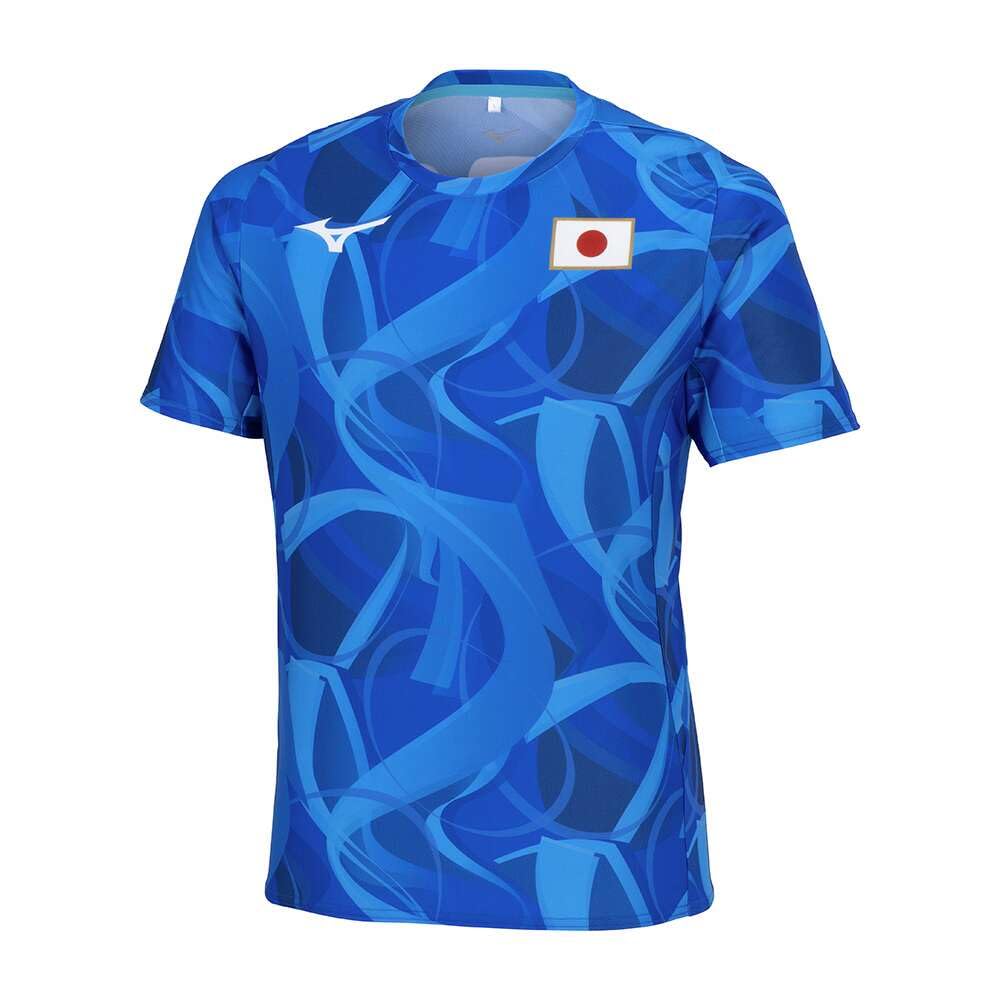 

Mizuno MUGEN GRAPHIC 32MABPC1 Directoire Blue (Size L) with JAPAN logo, player-inspired design, unisex, kids sizes available