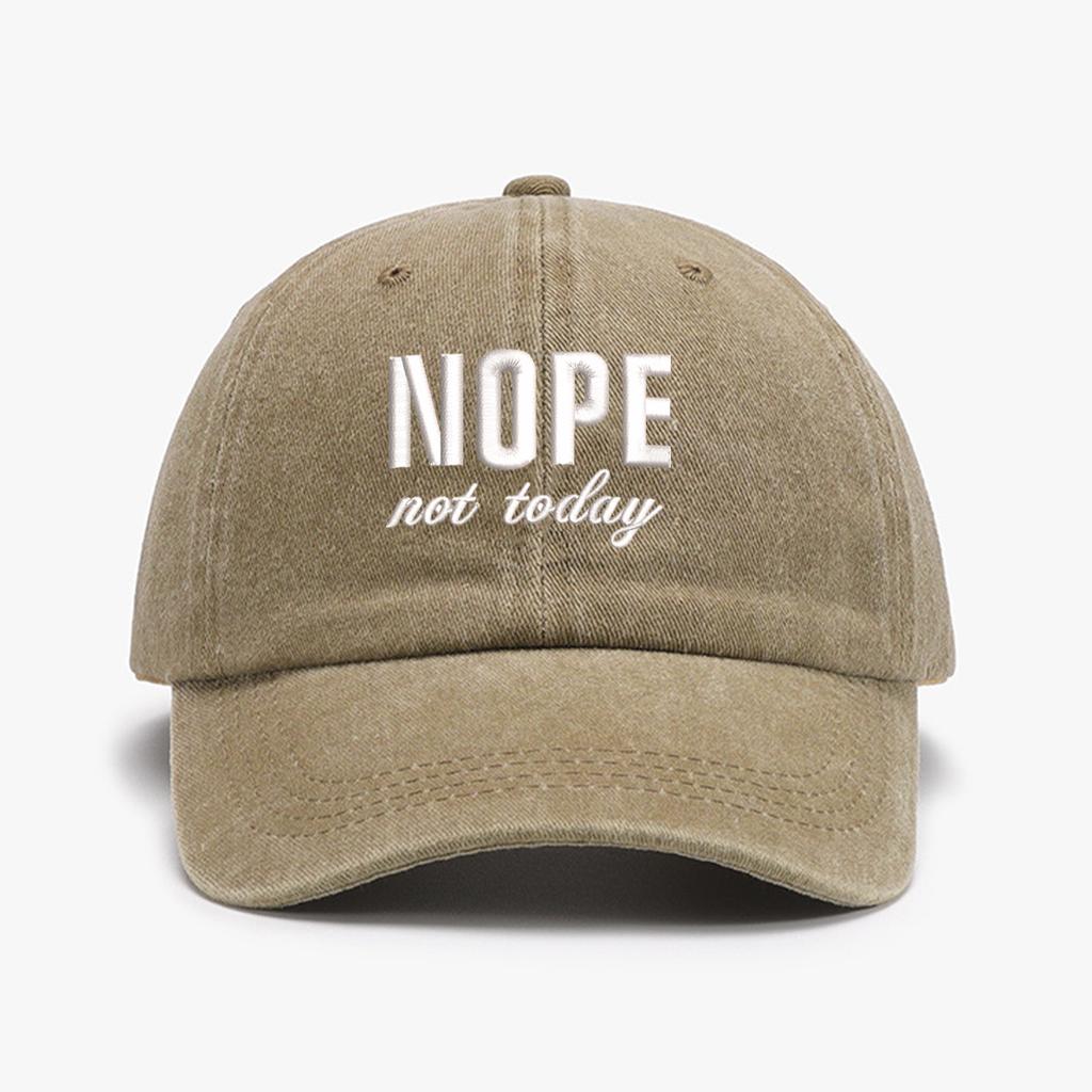 1 "not today"embroidery printed baseball cap outdoor accessory hat, adjustable, lightweight, unisex, as a holiday gift