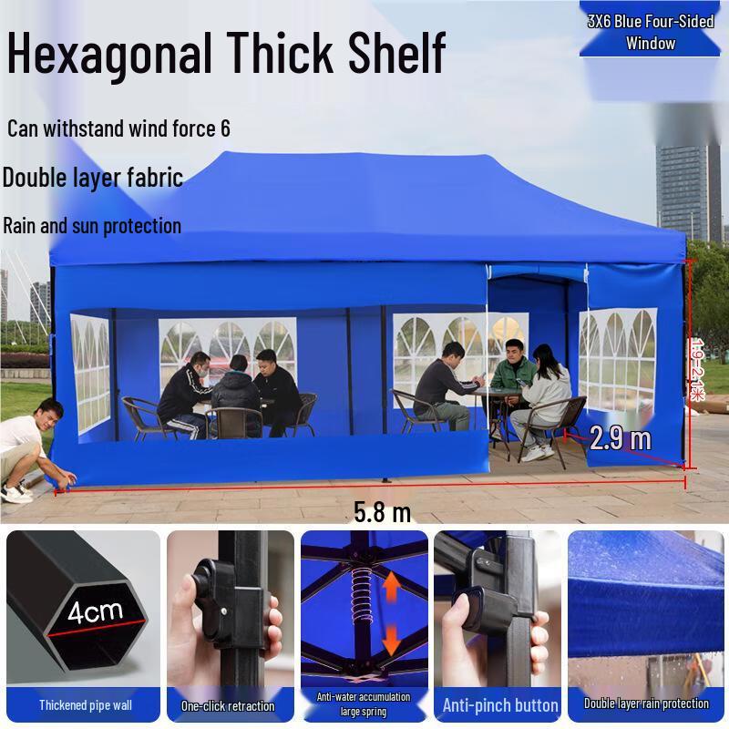 Outdoor Retractable Canopy Tent with Walls