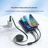 6A Retractable Multi-Device Super Fast Charging Cable with Three Connectors - Customizable Logo Option