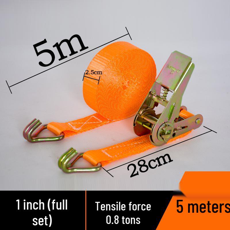 Ratchet Tie-Down Straps with Hooks for Cargo Securing