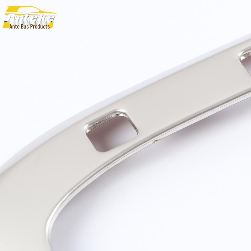 Ankai Gear Shift Sticker & Decorative Panel for 2020 GS4 Stainless Steel Center Console with Cup Holder and Bright Ring.