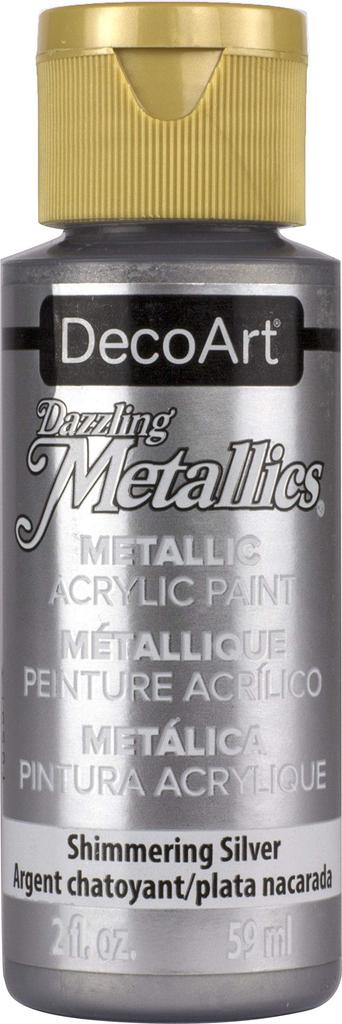 DecoArt Americana Shimmering Silver Acrylic Paint, DA-070, 2oz.