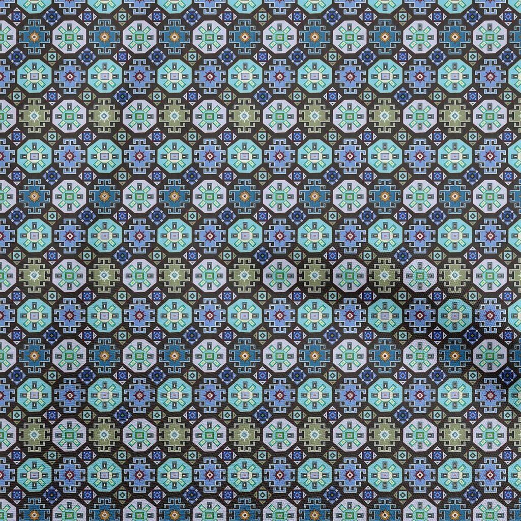 oneOone Cotton Flex Dusty Gray Fabric Asian Kilim Quilting Supplies Print Sewing Fabric By The Yard 40 Inch