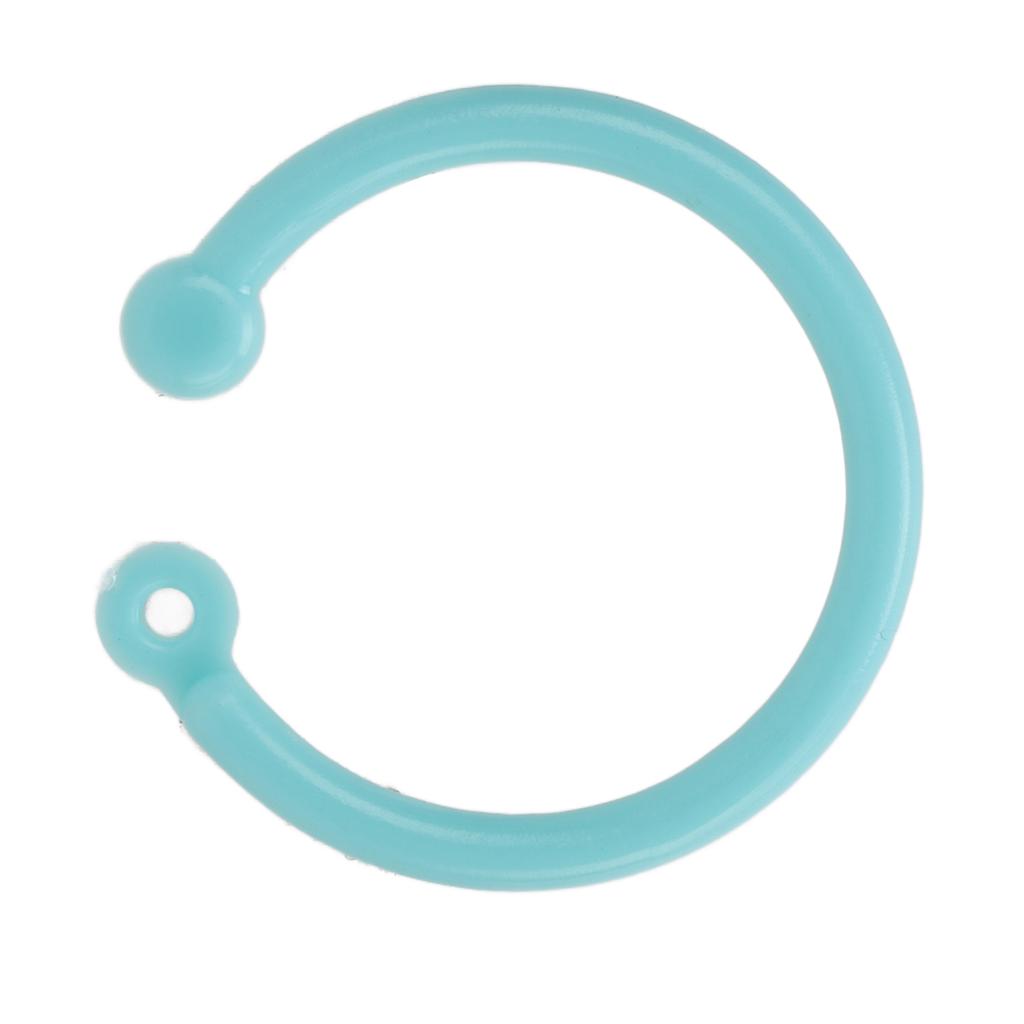 40 Pcs Rings Multifunction Multiple Colors Round Hole Loose Lf Paper Single Rings