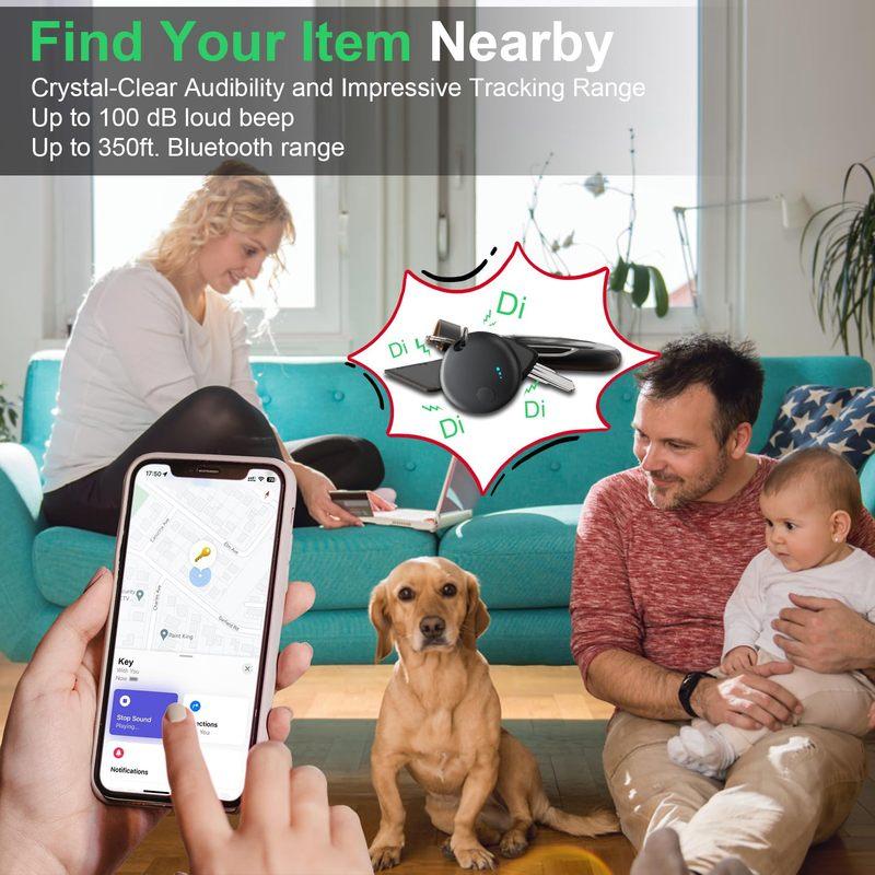 Tracker Tag 4 Packs Tracker, Smart Tag Locator Tracking Device, Keys Finder and Item Locator,Air Tracker with Find My(iOS Only)