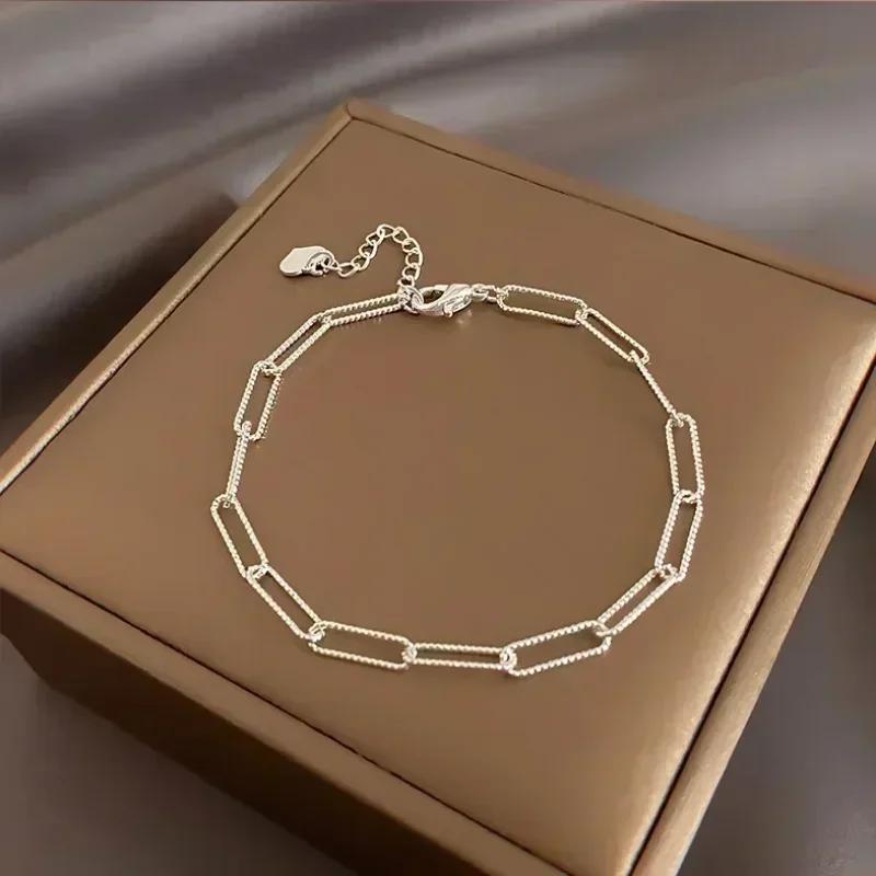 925 Silver Double Layer Pearl Bracelet for Women Girl Design Bead Korean Jewelry Charm Bracelet