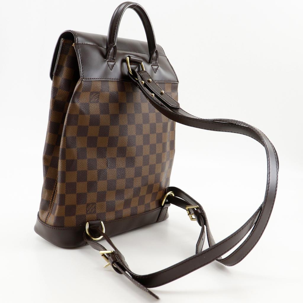 Louis Vuitton Soho Backpack Daypack N51132 Brown Damier Canvas Women Used