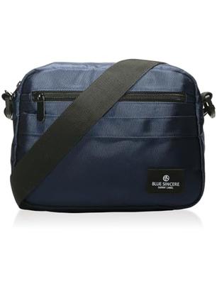 [BLUE SINCERE] Men's Water-Repellent, Lightweight Shoulder Bag with 7 Pockets, Flapless Design, Crossbody/One-Shoulder Bag, Anti-Magnetic, RFID, and A