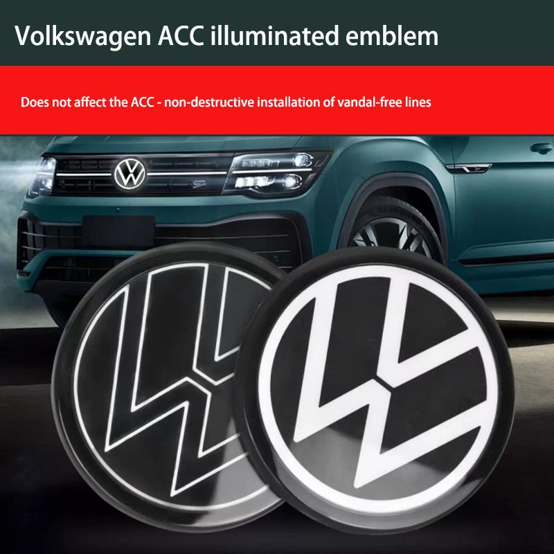 YKPSC1 Compatible with ACC/Radar VW Light up Emblem light for Golf7.5/Passat /Polo /Tiguan/T-Roc/T-Cross/Arten