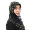 A Dropshipping / Spot / OEM Handmade Beaded Islamic Costumes Women's Scarf Muslim Headscarf