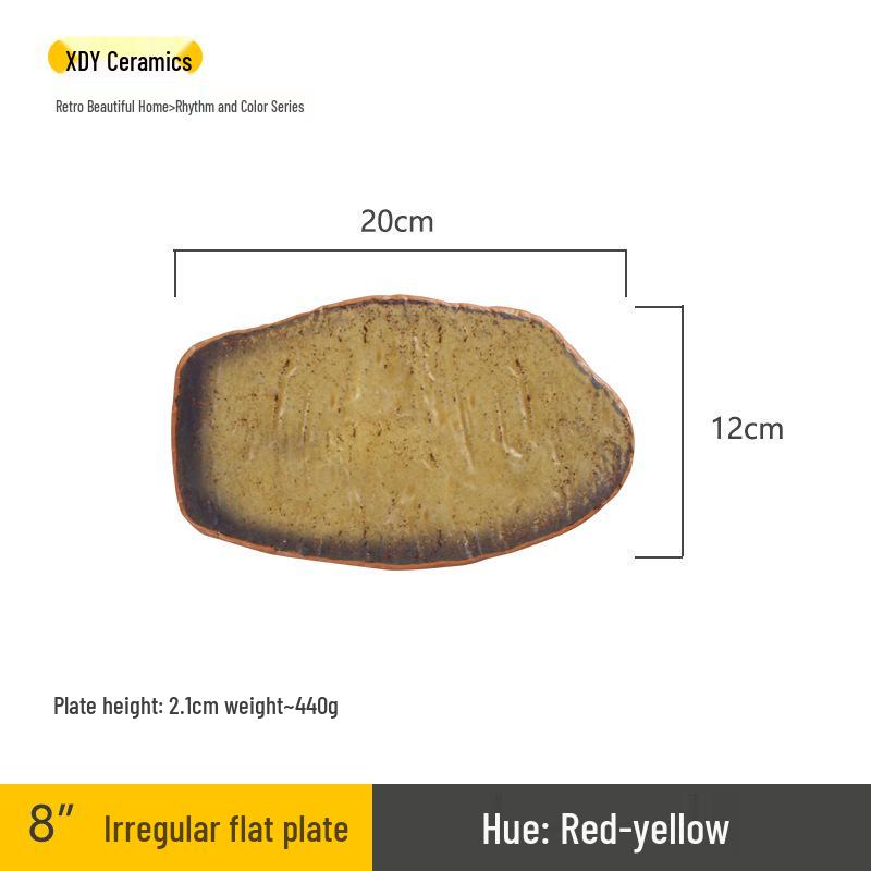 Japanese Minimalist Ceramic Plate for Sushi and Dumplings - Exquisite Underglaze Design