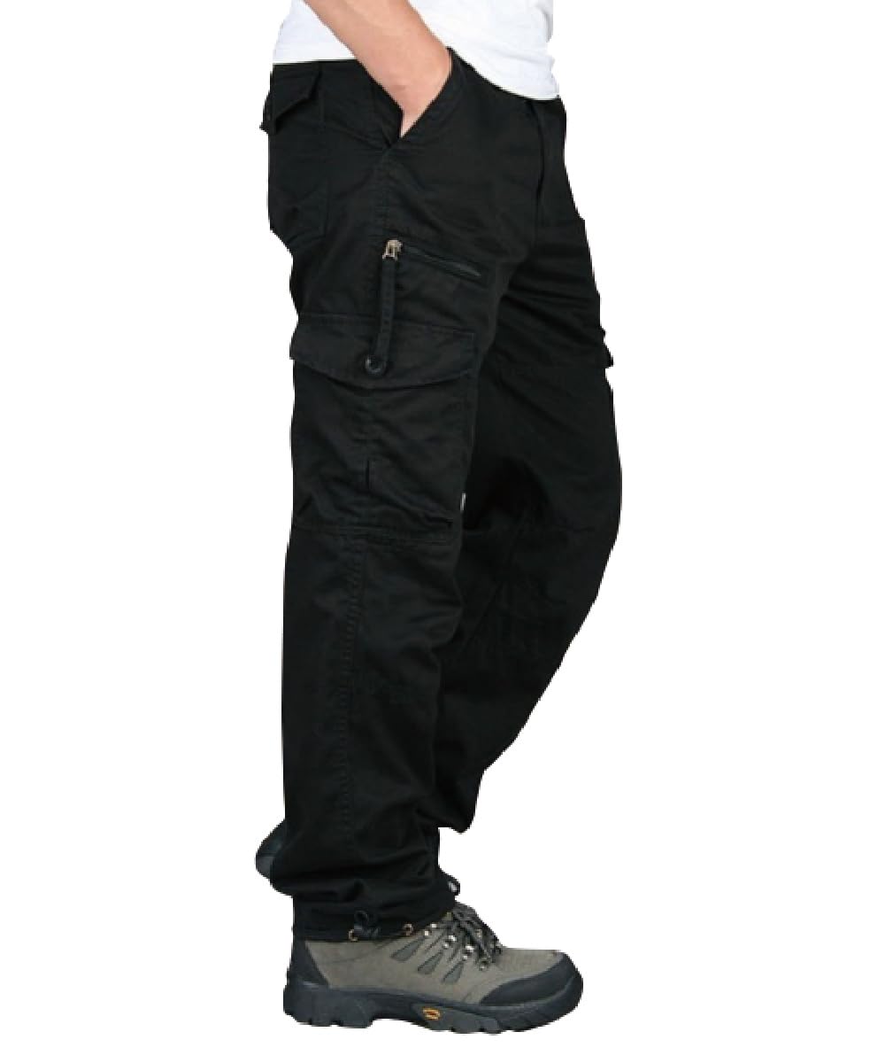 

три брюки карго Joy Cargo больших размеров для улицы, размер XL, мужские брюки, брюки, брюки, черные, чёрный