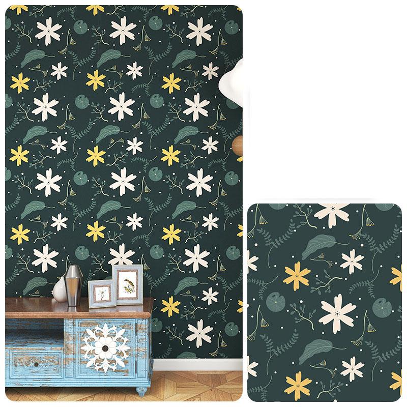 Self-Adhesive Waterproof Wallpaper Anti-Mold Washable Print Non-Slip Wear-Resistant Bedroom Living Room Accent Wall Decor