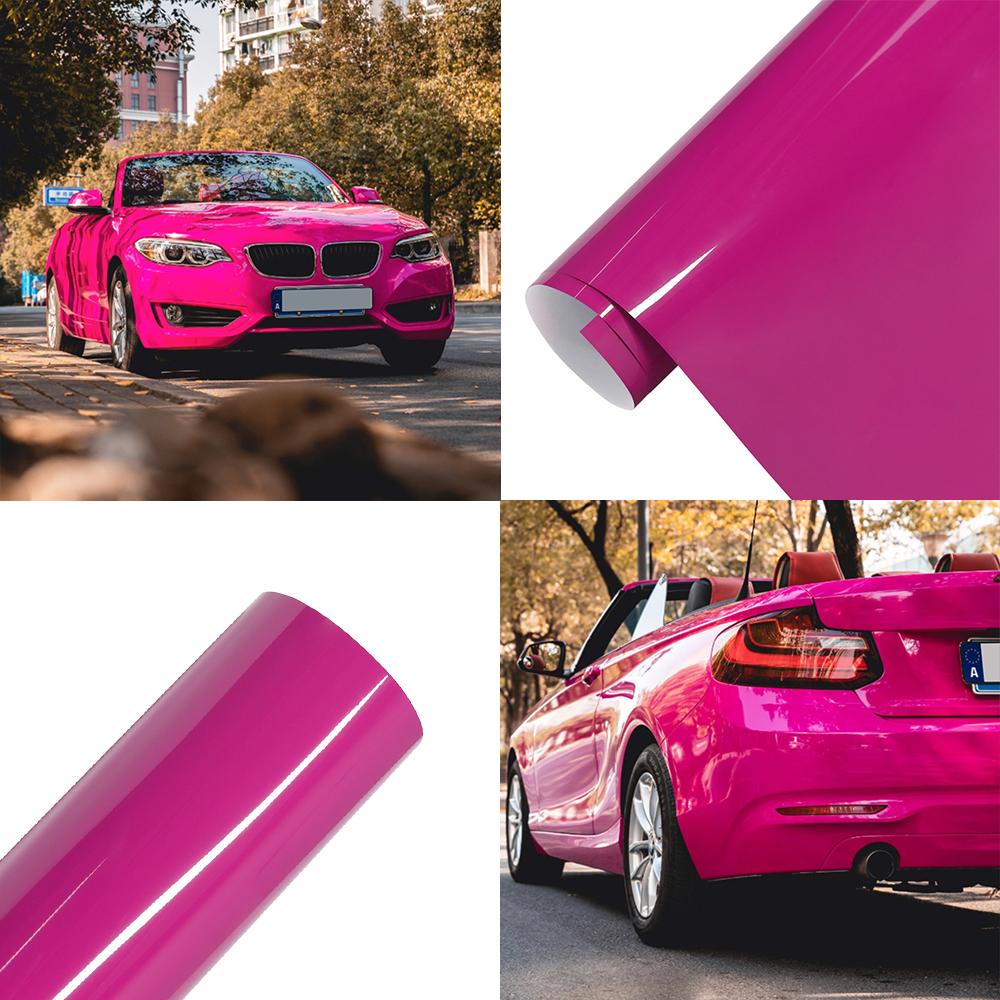 

Car Sticker Ultra Gloss Magenta Bubble Free Vinyl Film PET Auto DIY Decal Vehicle Body Self Adhesive Sticker Car Accessories 10x152cm