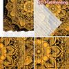 2D FLAT PRINTING 2pcs Curtains (Without Rod) Golden Mandala Design Saint Patrick Is Day Holiday Curtains with Digital Printing
