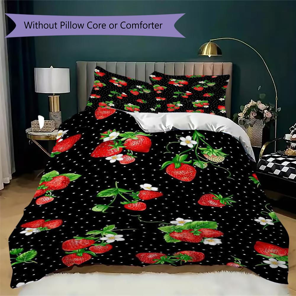 

1PC Food Theme Bedding Quilt Set Quilt Cover Pillowcase Home Decoration Birthday Gift (1 * duvet cover + 2 * pillowcase, without core)A3 135x200cm