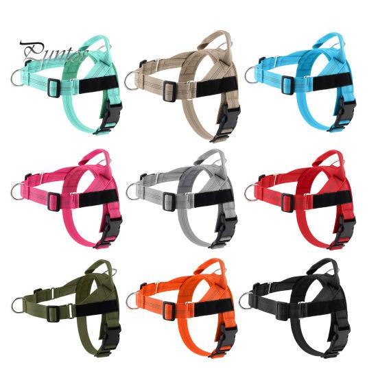 Heavy Duty Nylon Harness for Medium Dogs No Pull Dog Harness, Adjustable Vest with Handle, Breathable Durable Metal D-ring Pet Padded Large Dogs, Safe