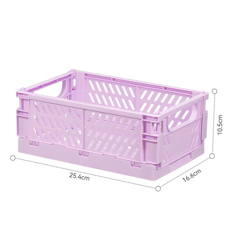 Cesto portaoggetti da scrivania pieghevole accuratamente selezionato - Design cavo in plastica per l'uso quotidiano in casa