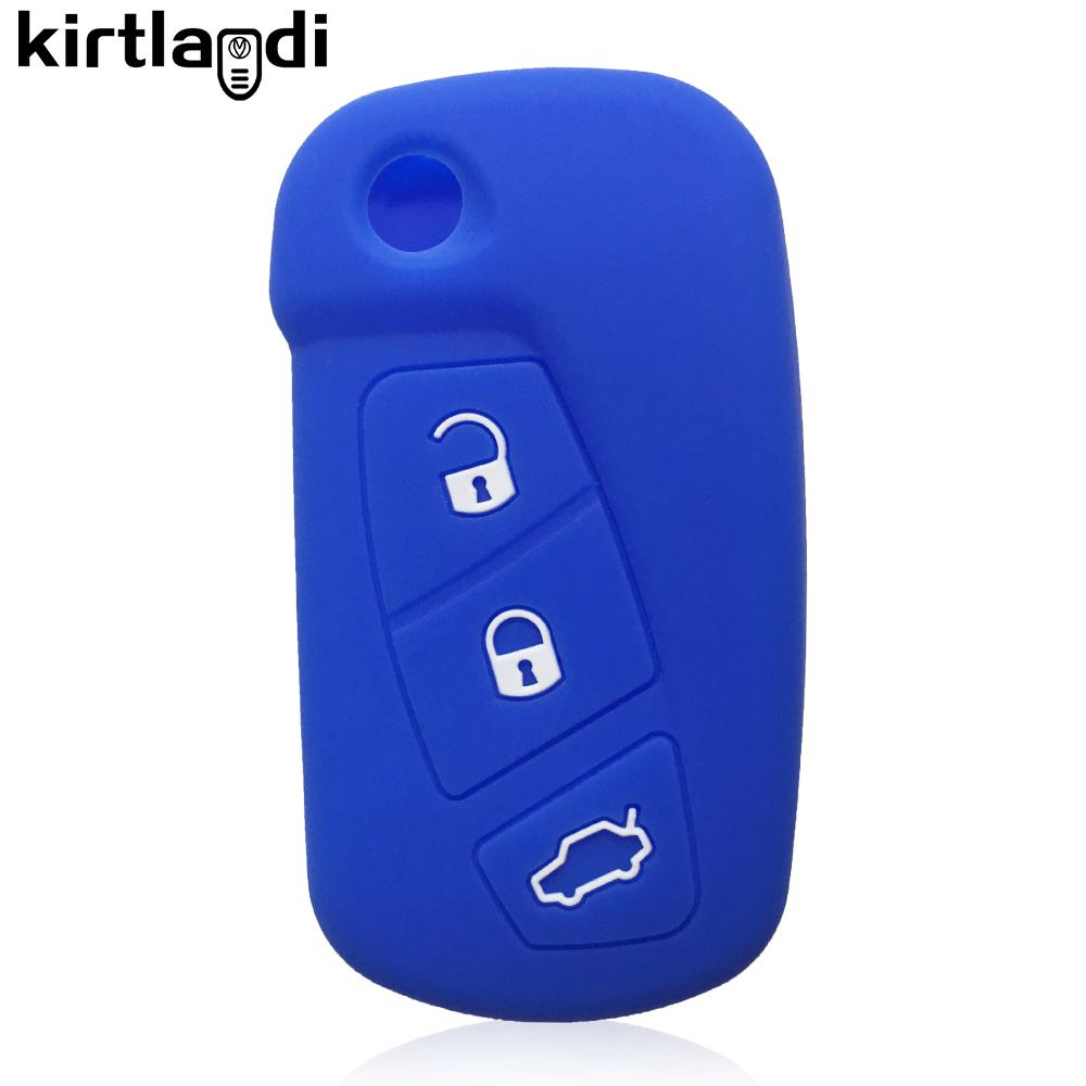 Silicone Car Key Case for Ford KA MK2 Urban Street Ka Vehicles Case Key Holder Keychian Remote Shell Jacket 3 Button 2008-2016