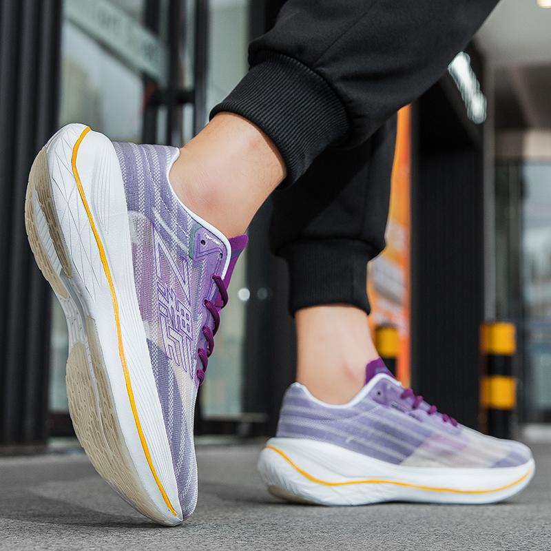 Carbonplatten-Dämpfung Herren Laufschuhe für Damen Atmungsaktive Athletische Sportschuhe Ultraleichte Trainings-Sneaker Herren