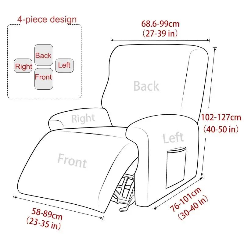 1-Sitzer Split Sofabezug Schmutzabweisend Stretch Couchkissen Lazy Boy Relax Floral Liegesofa Überwurf für Wohnzimmer Zuhause
