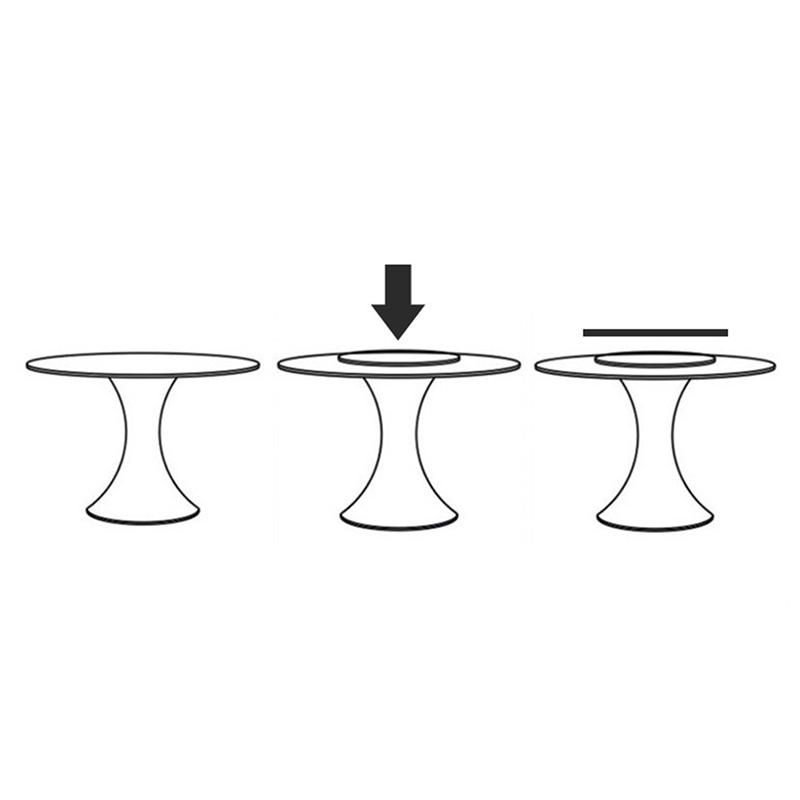 Rutschfester Lazy-Susan-Lager-Schwenkteller aus Edelstahl, drehbarer Drehteller