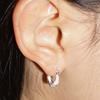 OURPIERRE GRANITO ROUND EARRING SILVER