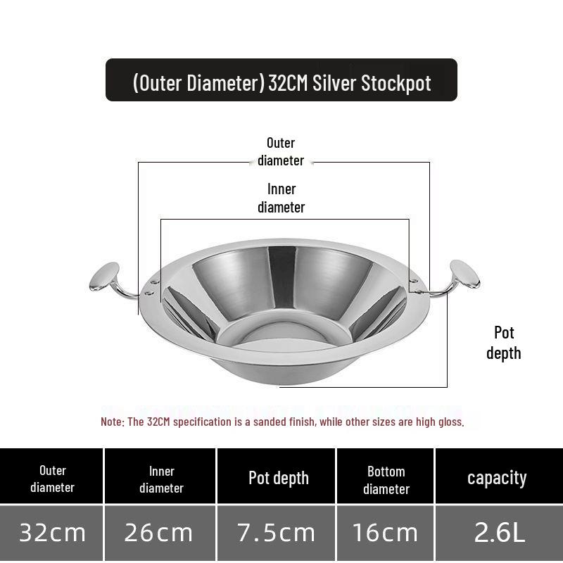 Chang Yu Wang Commercial 304 Stainless Steel Hot Pot