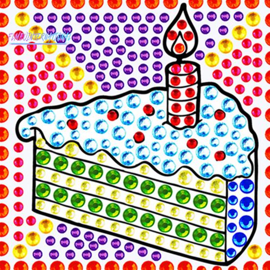 1 Set Diamant-Malerei-Aufkleber, Kreativität, DIY, Eiscreme-Muster, Strass-Aufkleber-Set für Zuhause, Wanddekoration