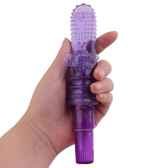 Vibrating Massager Waterproof Lightweight TPE Sex Finger Vibrator Sleeve for Hotel