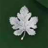 Exquisite Maple Leaf Brooches For Women Girls Luxury Elegant Plant Pins Versatile Shiny Corsage Clothing Accessories Gifts