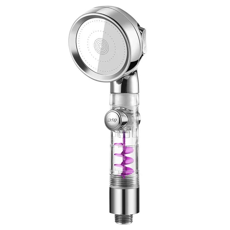 3 Modes High Pressure Shower Head Water Saving Showerhead with Stop Button Eco Filter Shower Head Bathroom Accessories