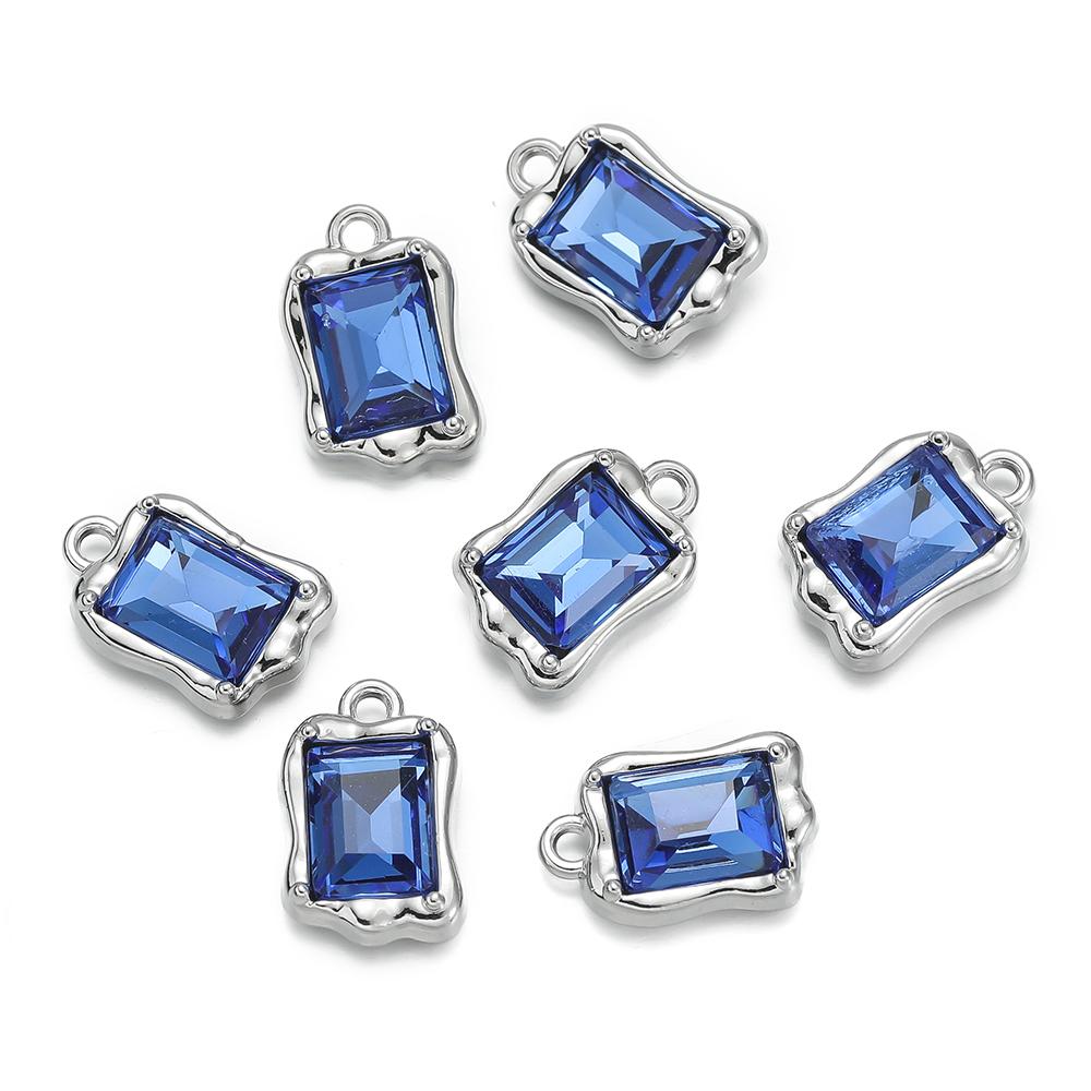 5Pcs/lot Trendy Metal Cubic Zircon Necklace Bracelet DIY Pendants Stone Jewelry Making Accessories Waterproof