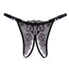 Erotic Panties Women Lace  Thongs Embroidery Open Crotch G-String T-Back Briefs Underwear Adjustable Ladies Panties Sexy Lingerie