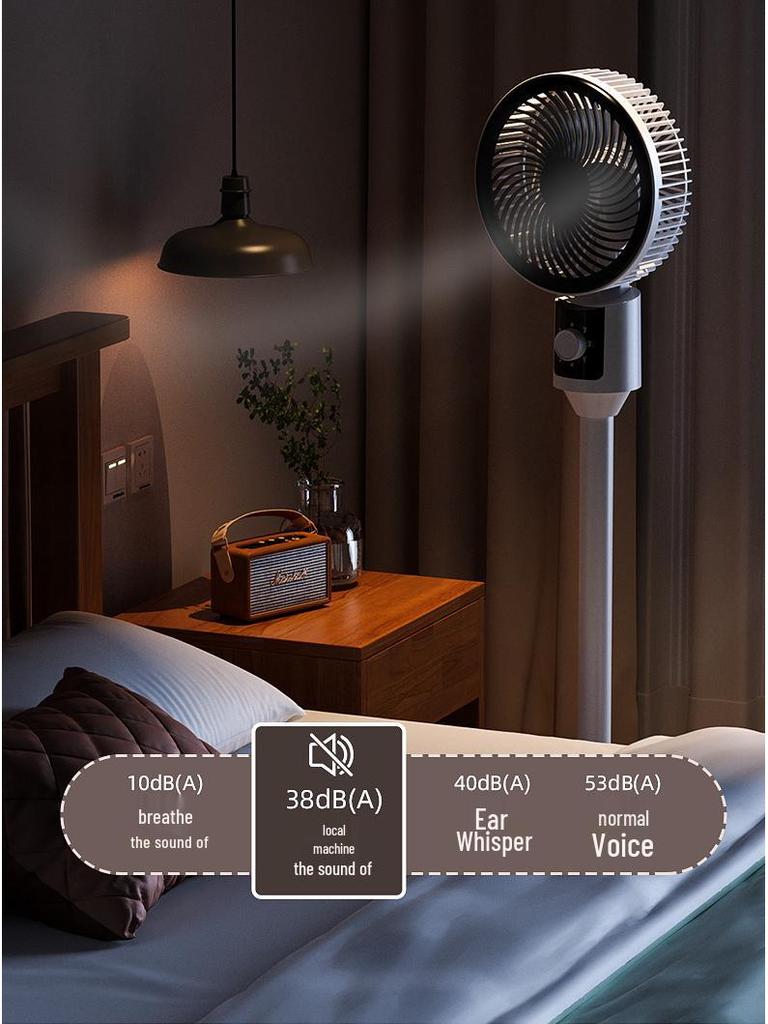 Silent Dual-Use Electric Fan for Home - Table & Floor Model
