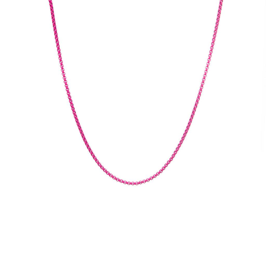 

Alloy Geometric Stylish Chain Necklace In Trendy Colors Perfect For Women Fashionable маджента