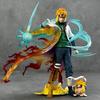 GEM Series Naruto Minato Namikaze „Gelber Blitz“ Statue, 26cm Leuchtende Figur mit zwei Kopfskulpturen, Anime Sammlerstück Display