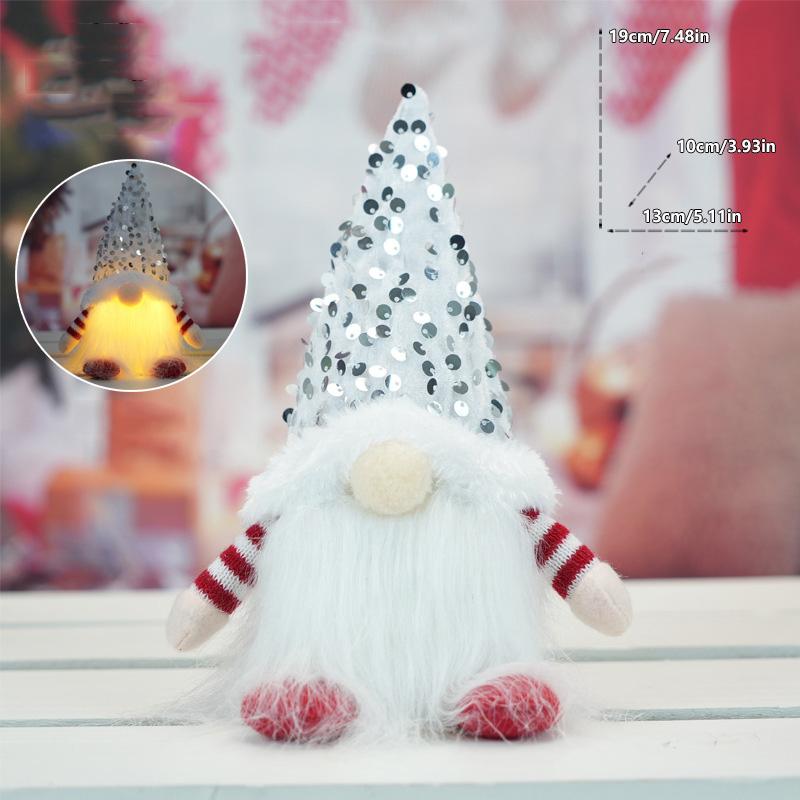 Xmas Gifts Santa Claus Pendant Glowing Gnome New Year Christmas Faceless Doll Merry Christmas Navidad Natal Gift Ornament