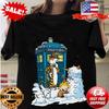 Calvin and Hobbes with Doctor Who's TARDIS and a Dalek T-Shirt S-5XL