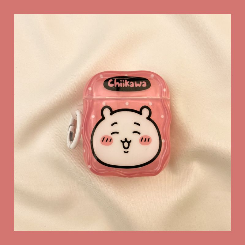 

for Apple Pro Earphone Case Second Generation Wireless Bluetooth 1 Third Generation Aipods2 Generation IPods Fourth Generation 4 Fifth Generation 5 AirPods 3 [Pink Giica Wow] Send Hook