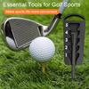 Justerbart golftee-høydeverktøy Presisjons-teehøydesetter for konsistente svinger Multifunksjonell teeholder for golfbager