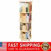 4 Tier Rotating Bookshelf Tower, 360°Revolving Bookcase, Round Book Shelf Rotating, 360 Display Spinning Bookcase Storage Rack