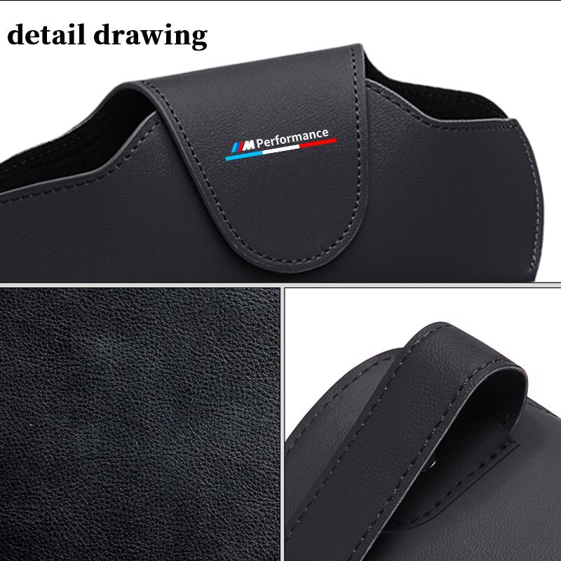 Car Sunglasses Holder Case Leather Eyewear Cover Portable Glasses Box Bag For BMW 1 2 3 5 7 Series X1 X2 X3 X4 X5 X6 G20 G30 G11