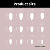 Almond Press On Nail Fake Nail Glossy Acrylic Artificial Nail Stick On Nail for Womens 24Pcs 12Sizes Glues On Nail
