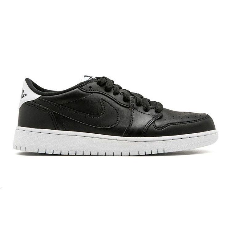 Air Jordan 1 Retro Low OG BG Cyber Monday Kids Sneakers Black White 709999-010