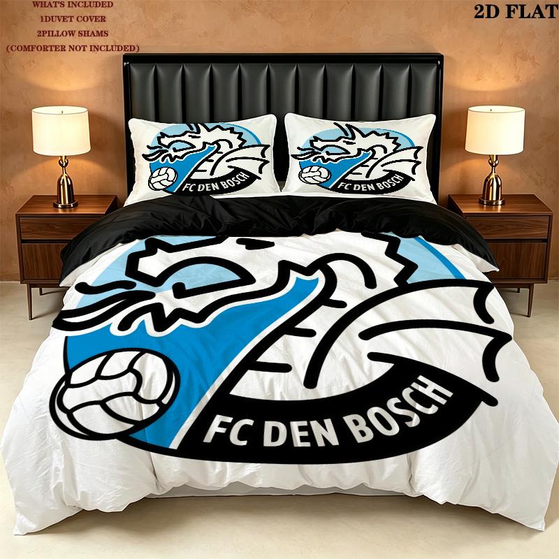 Fc Den Bosch Bedding Quilt Set Quilt Cover Pillowcase Home Decoration Birthday Gift (1 * duvet cover + 2 * pillowcase, without core)